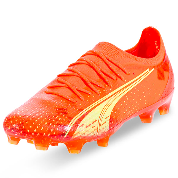 Puma Ultra Ultimate FG AG Soccer Cleats Coral Fizzy Light Black Soccer Wearhouse