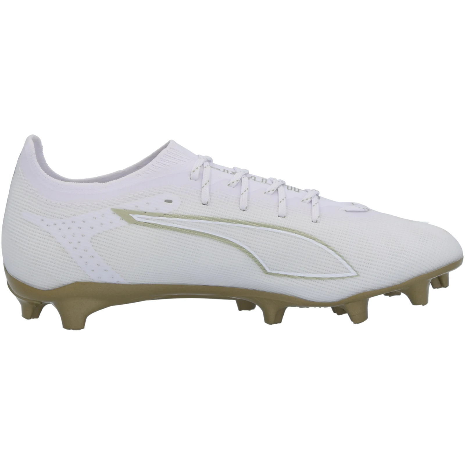 Puma Ultra 6 Pro FG/AG Soccer Cleats (White/Gold)
