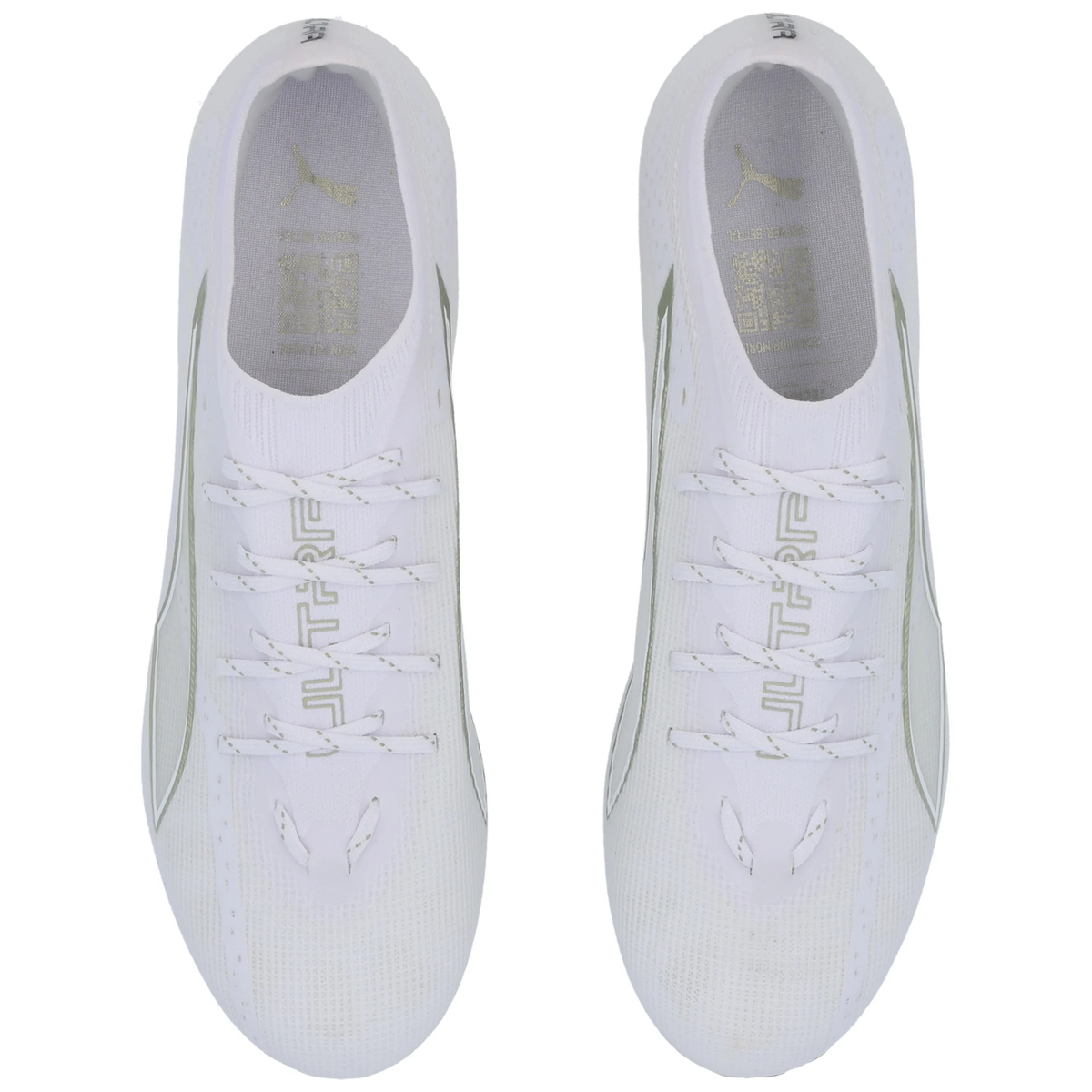 Puma Ultra 6 Pro FG/AG Soccer Cleats (White/Gold)