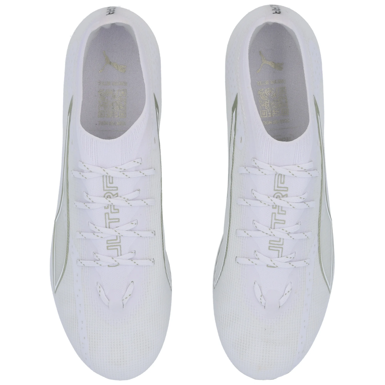 Puma Ultra 6 Pro FG/AG Soccer Cleats (White/Gold)