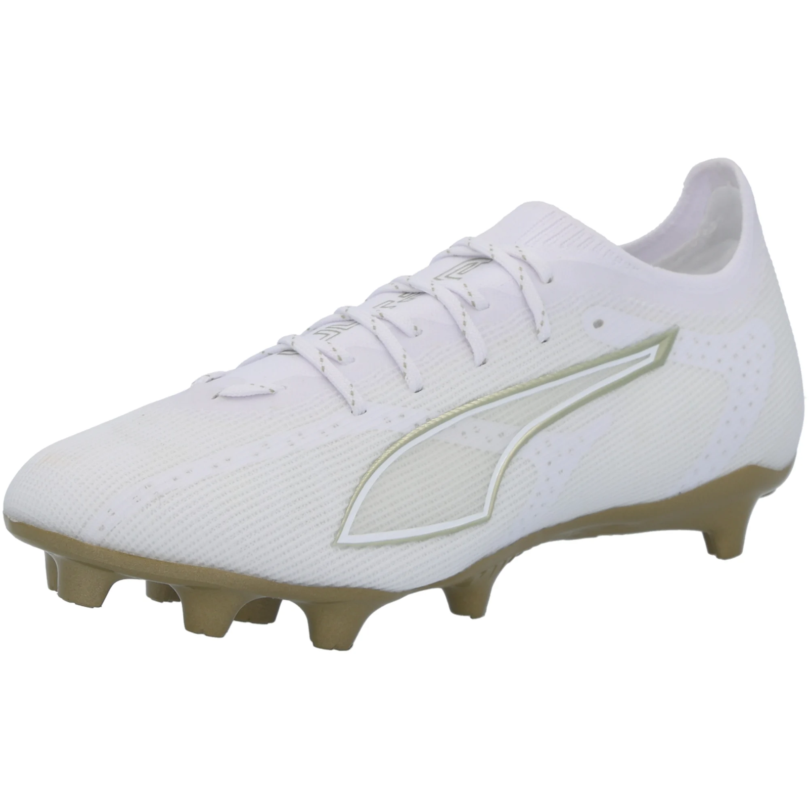 Puma Ultra 6 Pro FG/AG Soccer Cleats (White/Gold)