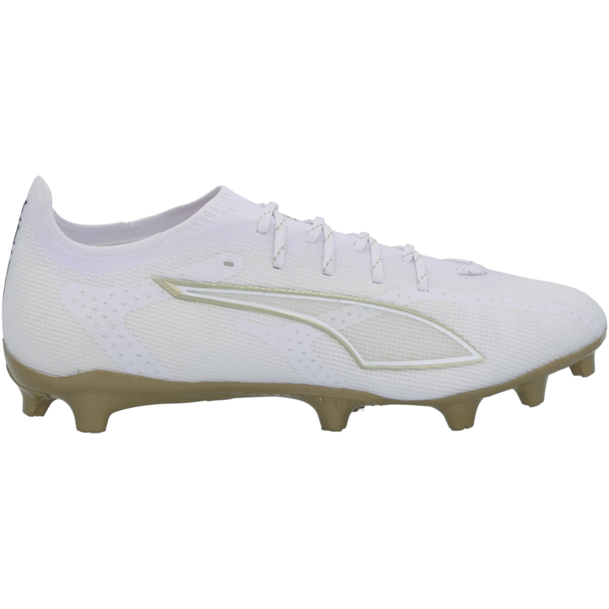 Puma Ultra 6 Pro FG/AG Soccer Cleats (White/Gold)