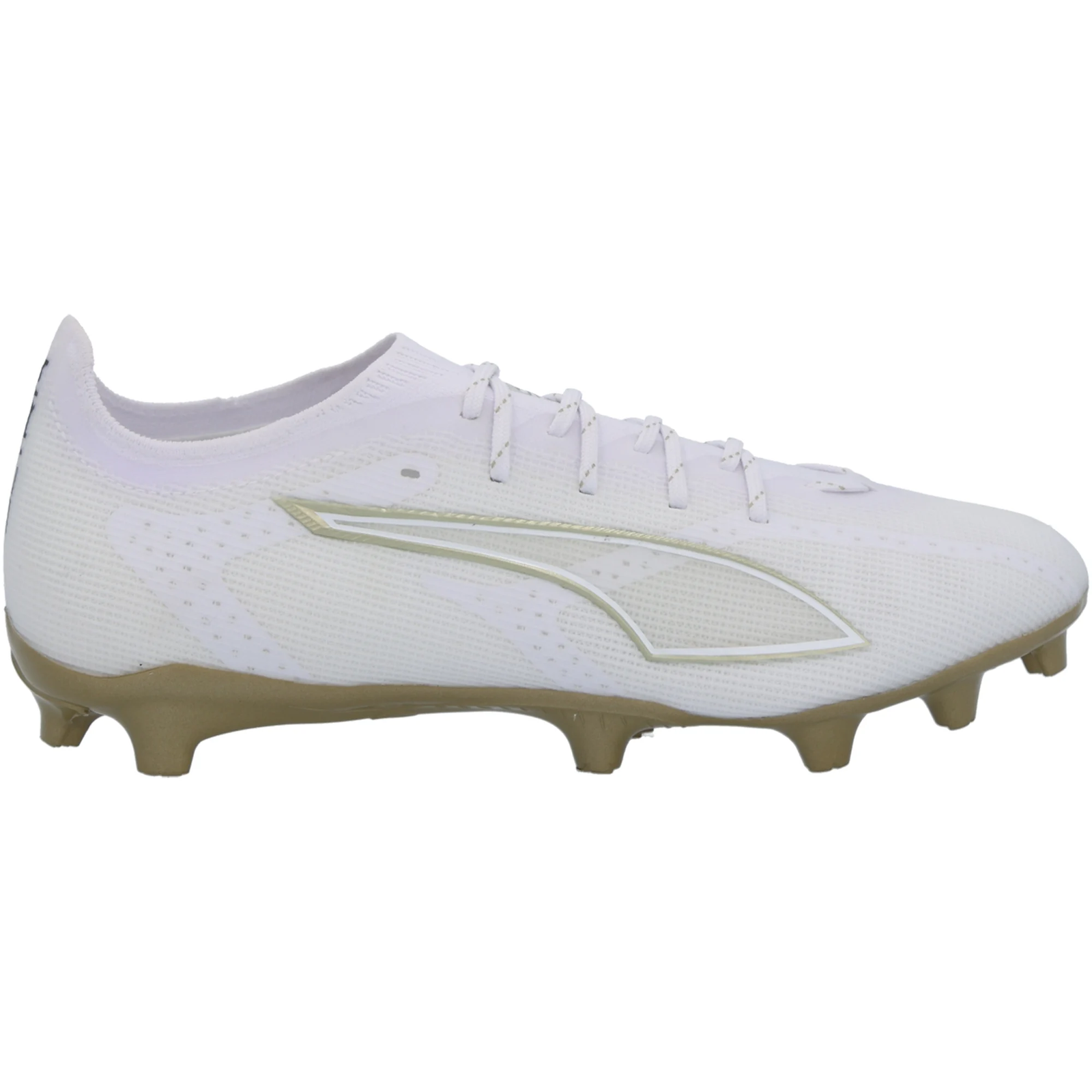 Puma Ultra 6 Pro FG/AG Soccer Cleats (White/Gold)