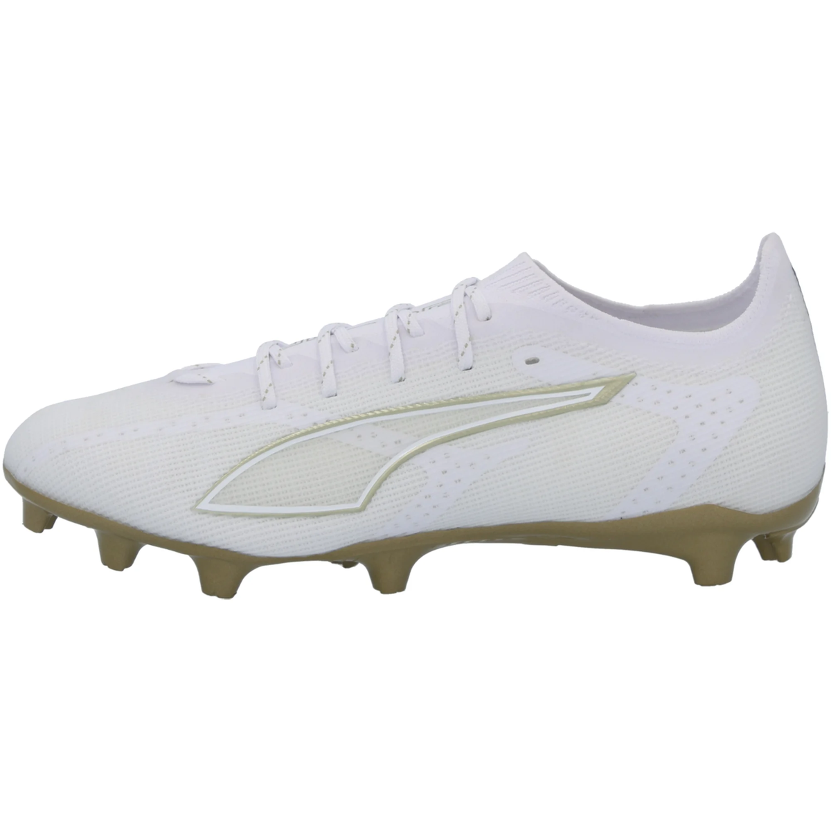 Puma Ultra 6 Pro FG/AG Soccer Cleats (White/Gold)
