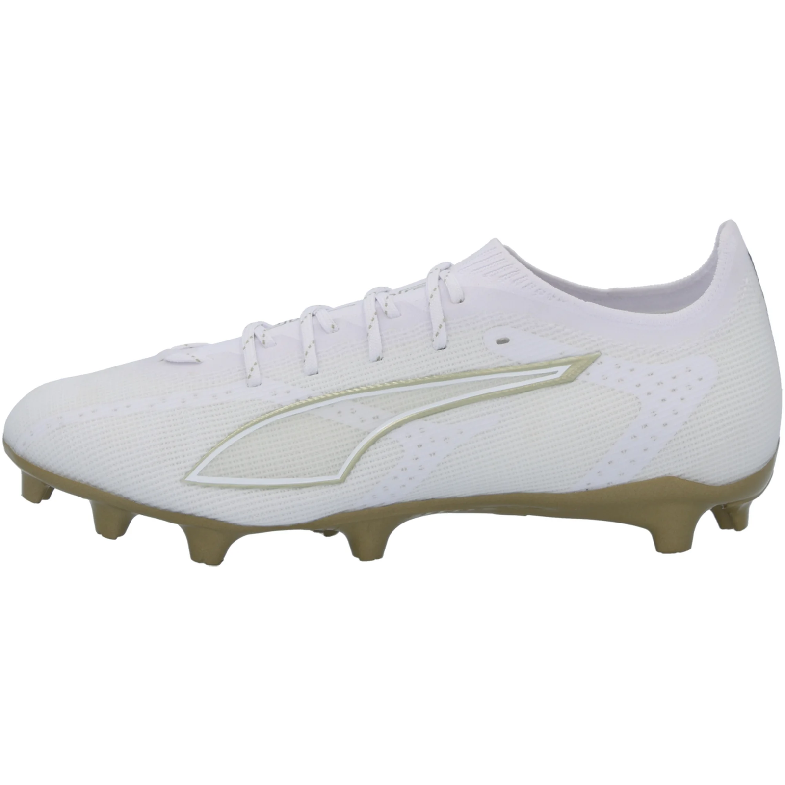 Puma Ultra 6 Pro FG/AG Soccer Cleats (White/Gold)