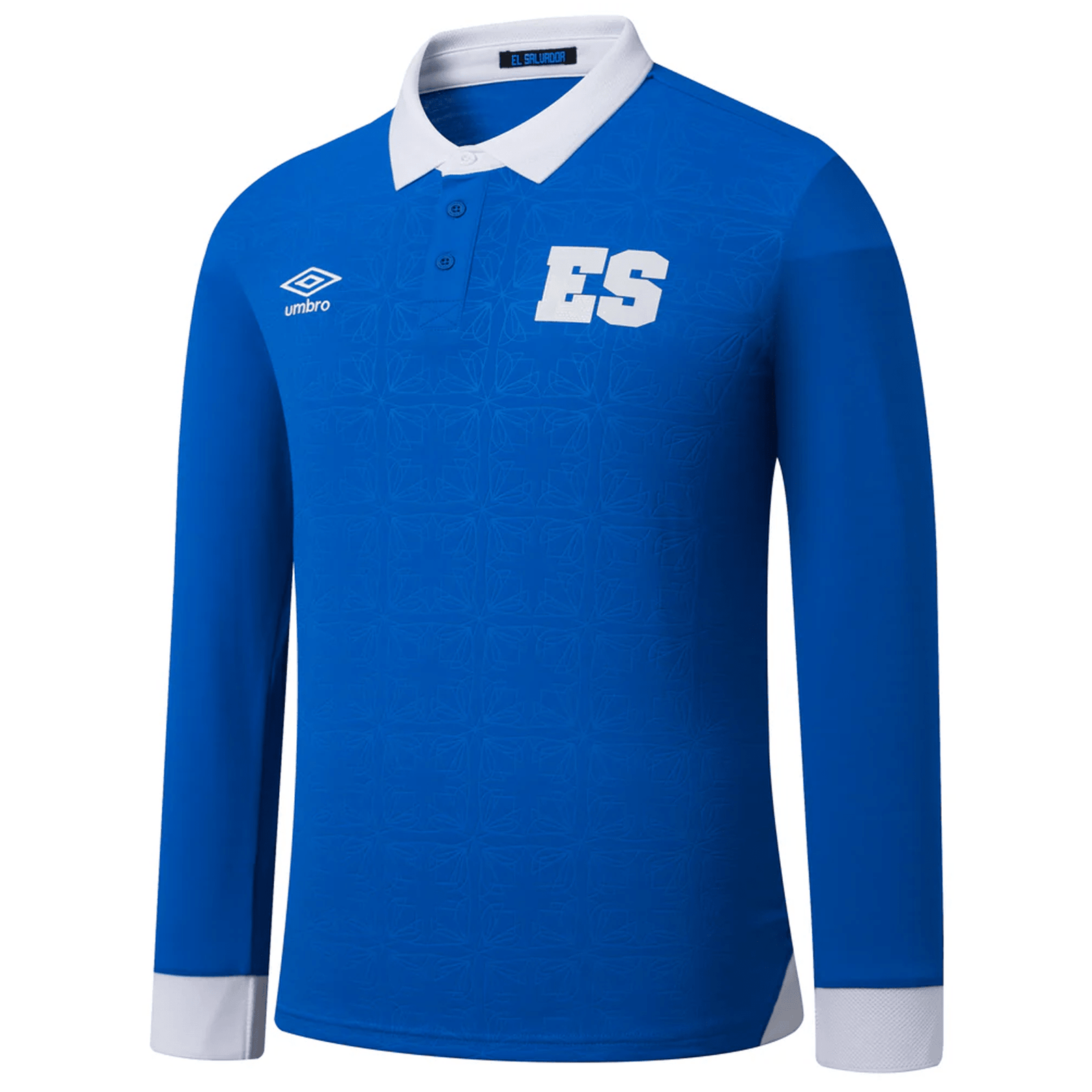 Umbro El Salvador Long Sleeve Home Jersey 25/26 (Royal Blue/White) | SoccerWearhouse