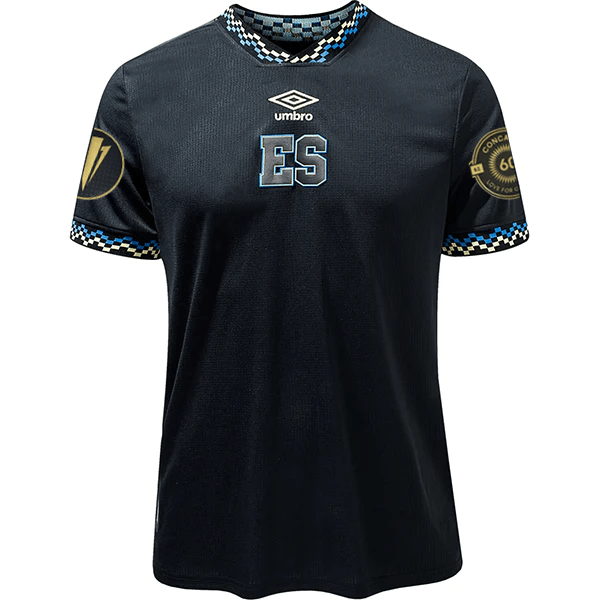 Umbro El Salvador Men's Third Jersey w/ Gold Cup Patches 23/24 (Black) | SoccerWearhouse