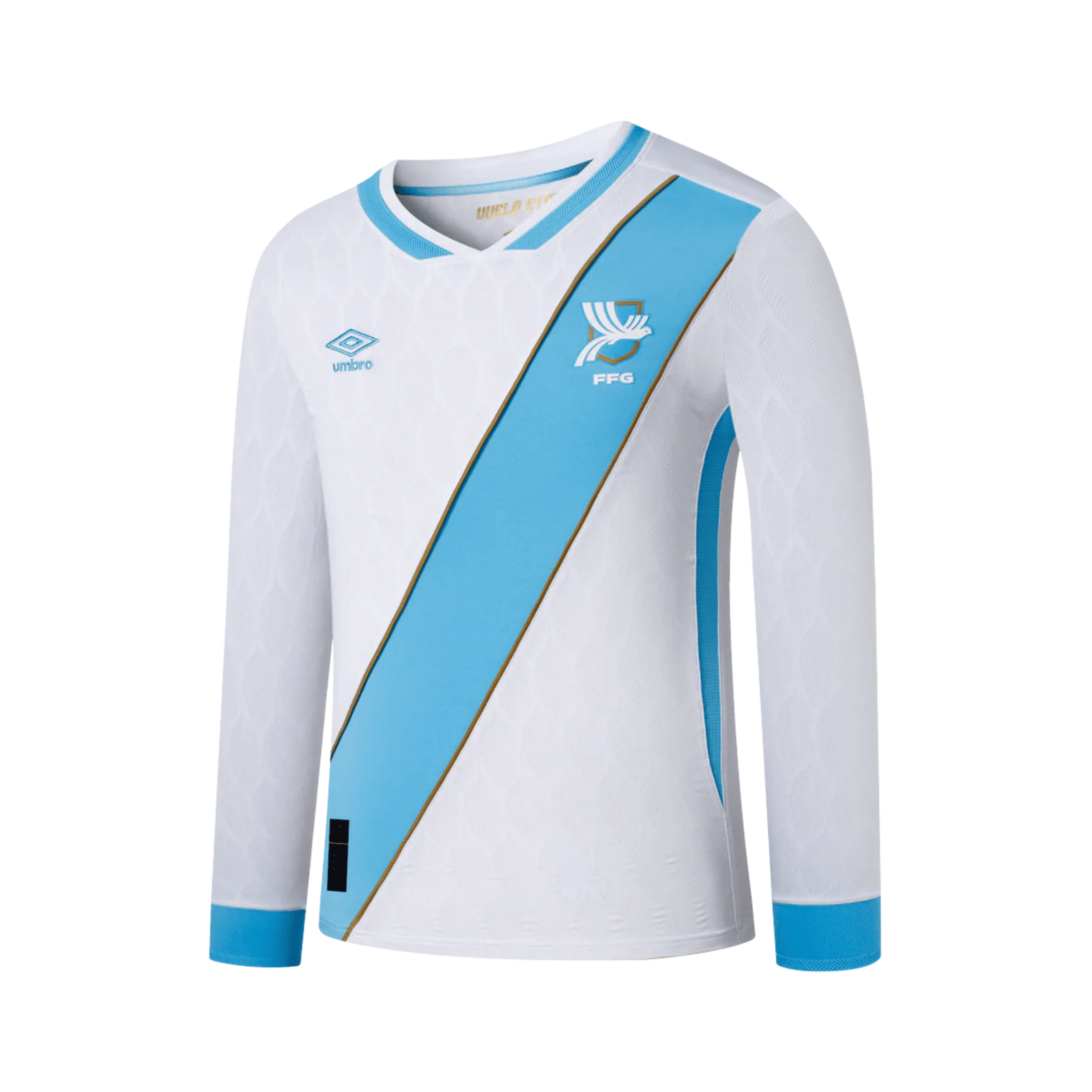 Umbro Guatemala 2026 Long Sleeve Home Jersey (White) | SoccerWearhouse