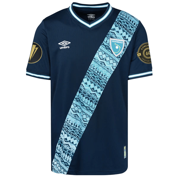 Umbro Guatemala Away Jersey w/ Gold Cup Patches 23/24 (Navy) | SoccerWearhouse