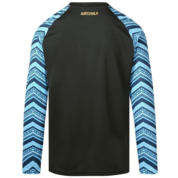 Umbro Guatemala Long Sleeve Prematch Jersey 23/24 (Black/Blue/Gold | SoccerWearhouse