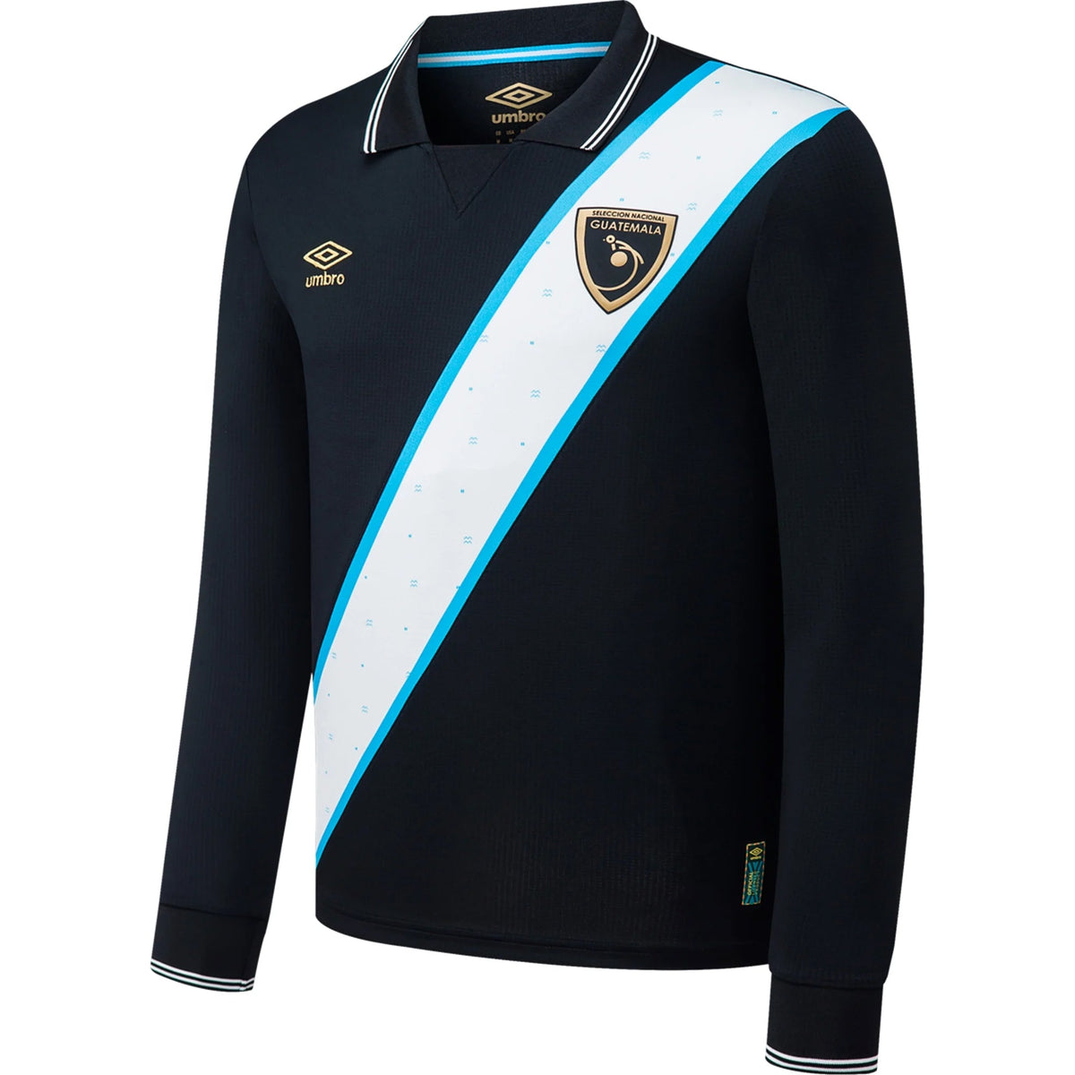 Umbro Guatemala Long Sleeve Third Jersey 23/24 (Black) | SoccerWearhouse