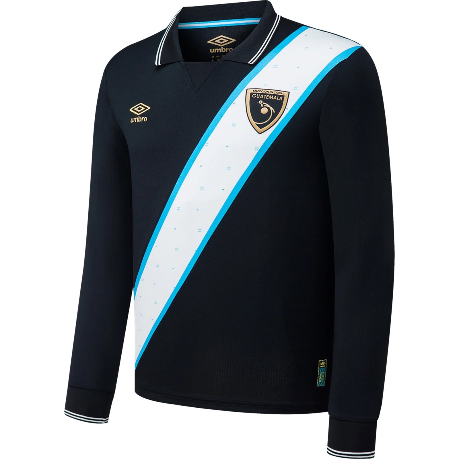 Umbro Guatemala Long Sleeve Third Jersey 23/24 (Black) | SoccerWearhouse