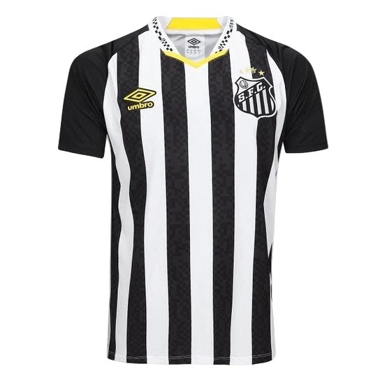 Umbro Men's Neymar Jr Santos FC Away Jersey 25/26 (Black/White) | SoccerWearhouse
