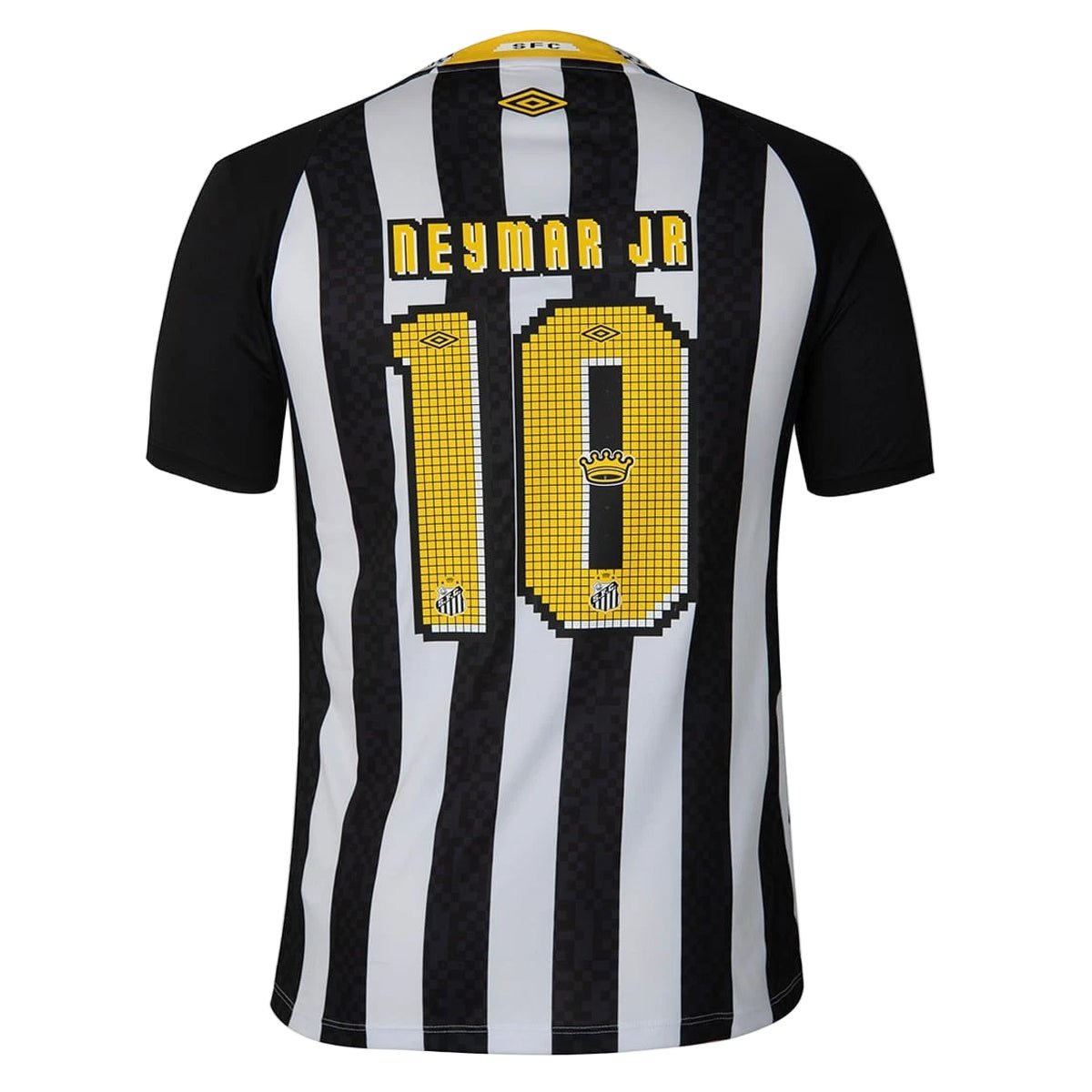 Umbro Men's Neymar Jr Santos FC Away Jersey 25/26 (Black/White) | SoccerWearhouse