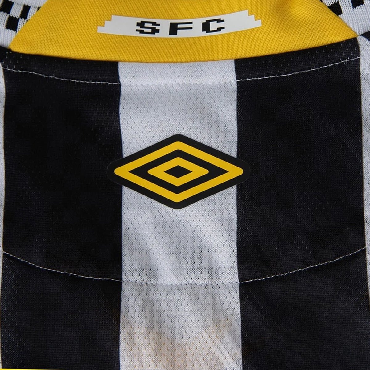 Umbro Men's Santos FC Away Jersey 25/26 (Black/White) | SoccerWearhouse