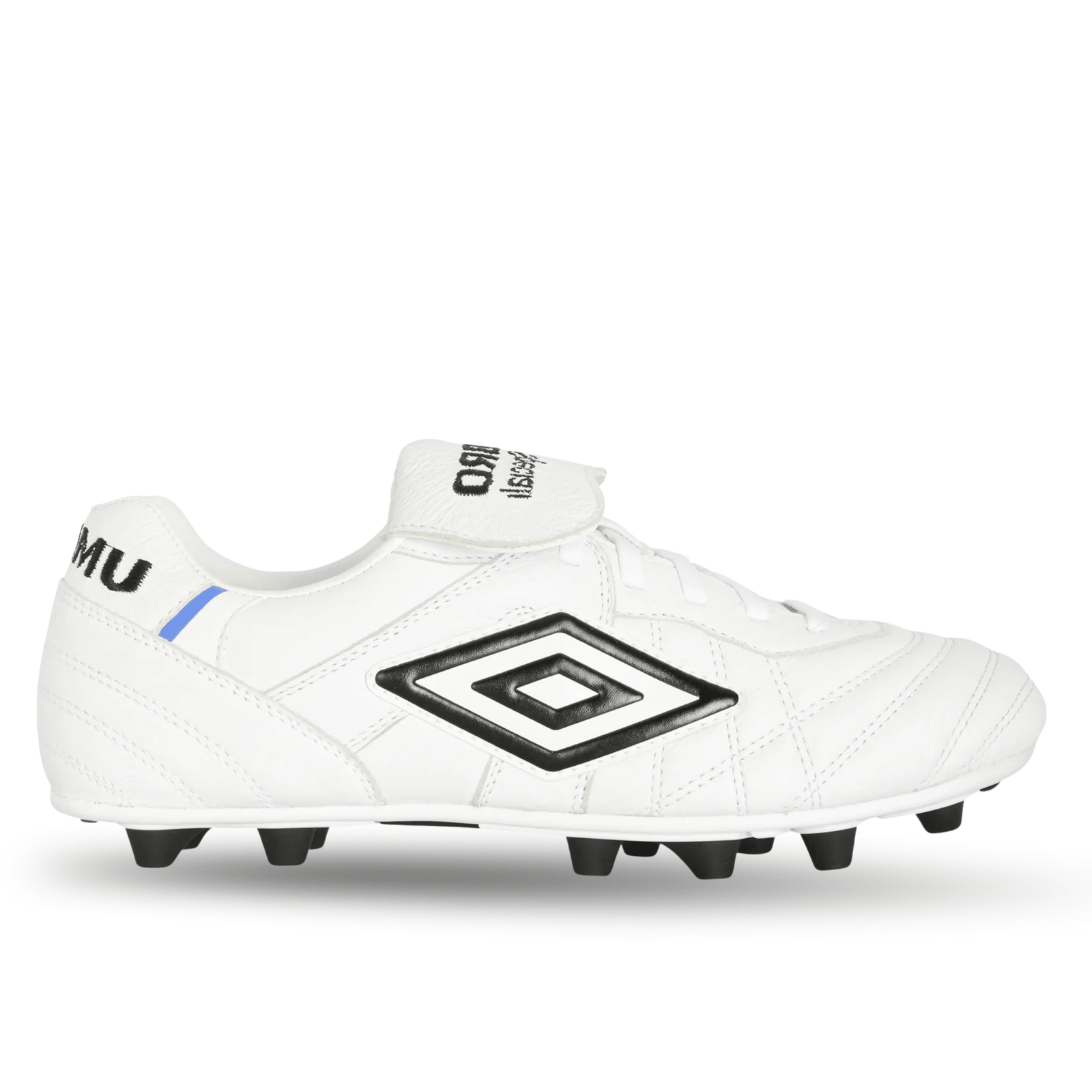 Umbro Speciali Pro 24 FG Soccer Cleats (White/Black/Royal) | SoccerWearhouse