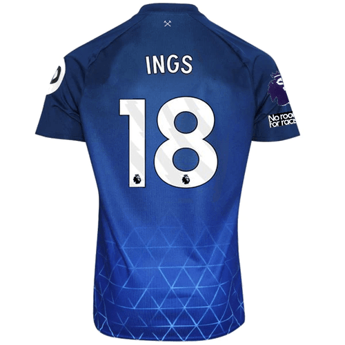 Umbro West Ham Danny Ings Third Jersey w/ EPL + No Room For Racism Patches 23/24 (Navy/Sky Blue) - M