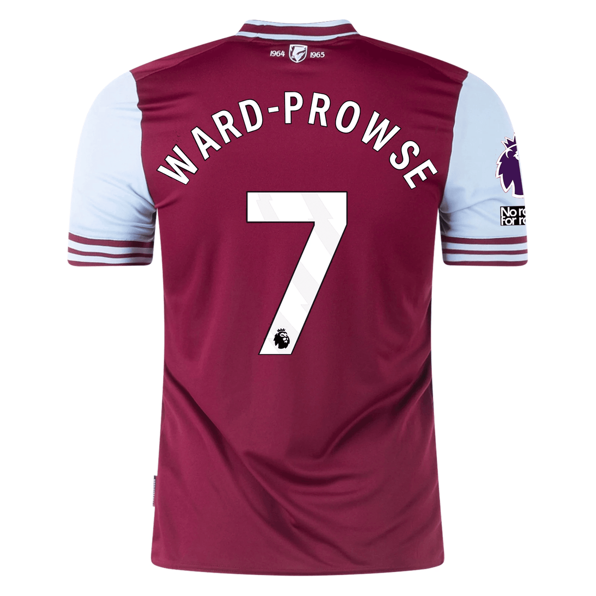 Umbro West Ham James Ward - Prowse Home Jersey w/ EPL + No Room For Racism Patches 24/25 (Maroon/Sky Blue) | SoccerWearhouse