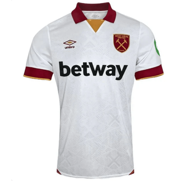 ウェストハム　West Ham United Umbro サッカーウェアM S Umbro West Ham Third Jersey 24/25 (White)