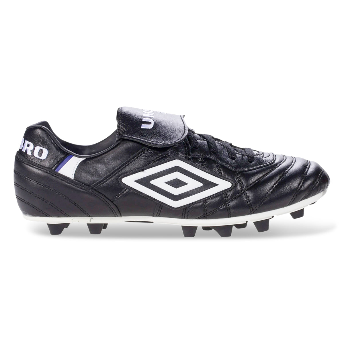 Umbro Speciali Pro 24 Firm Ground Soccer Cleats (Black/White/Royal) - Soccer Wearhouse