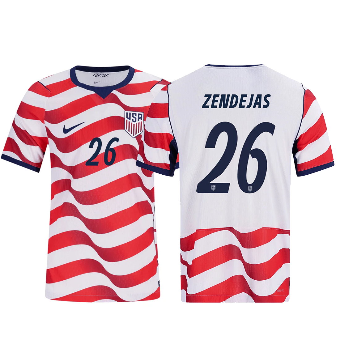 Nike Mens Alejandro Zendejas United States Match Authentic Home Jersey 2026 (Sail/Midnight Navy)