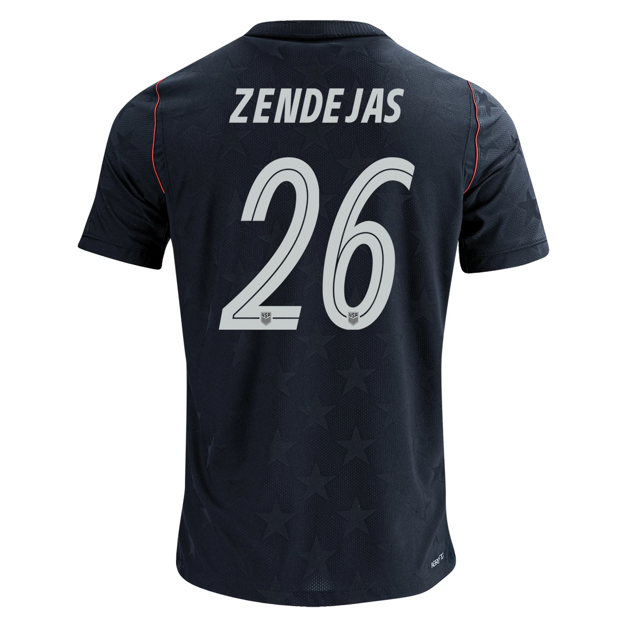 Nike Men's United States Alejandro Zendejas Match Authentic Away Jersey 2026 (Dark Obsidian/Pure Platinum)
