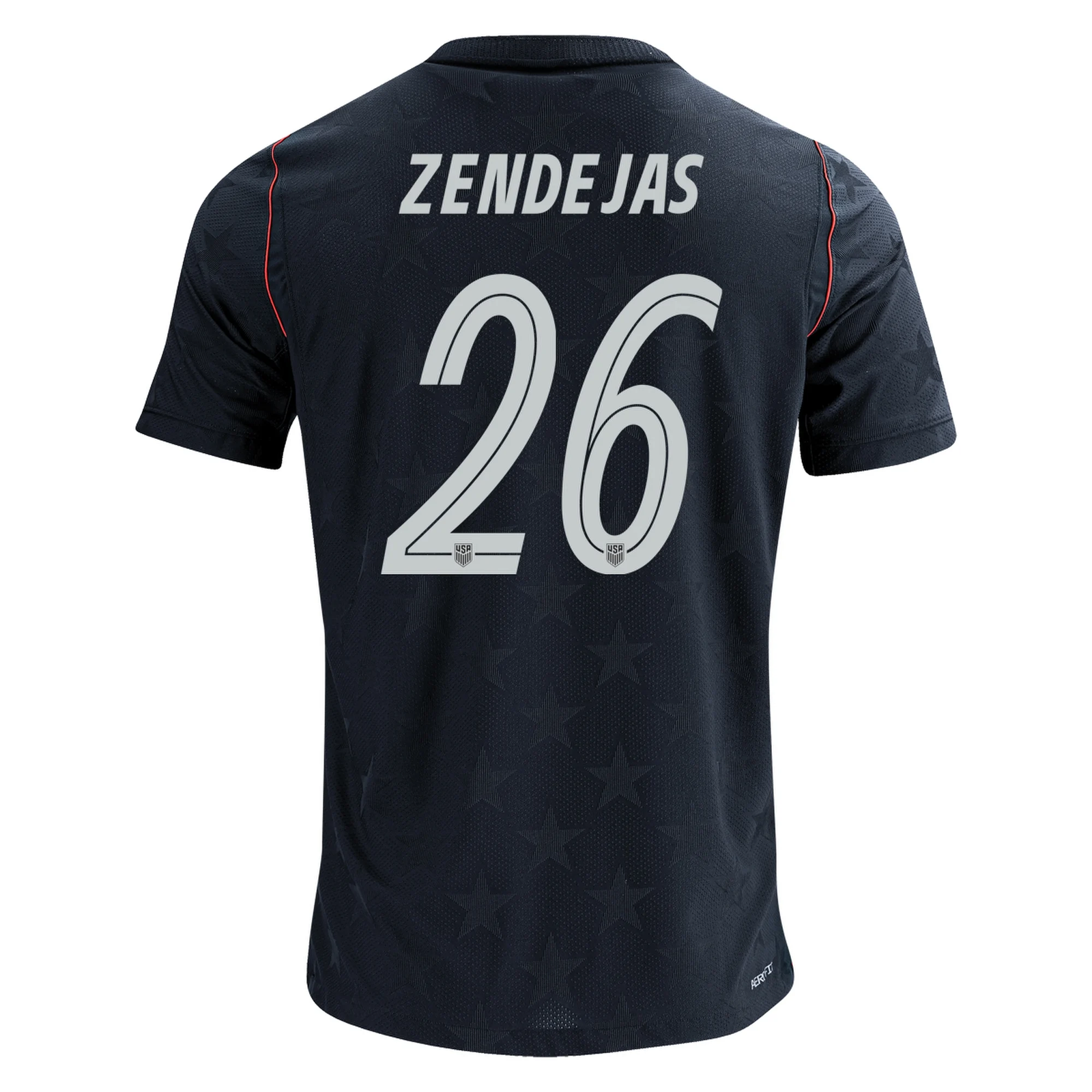 Nike Men's United States Alejandro Zendejas Match Authentic Away Jersey 2026 (Dark Obsidian/Pure Platinum)