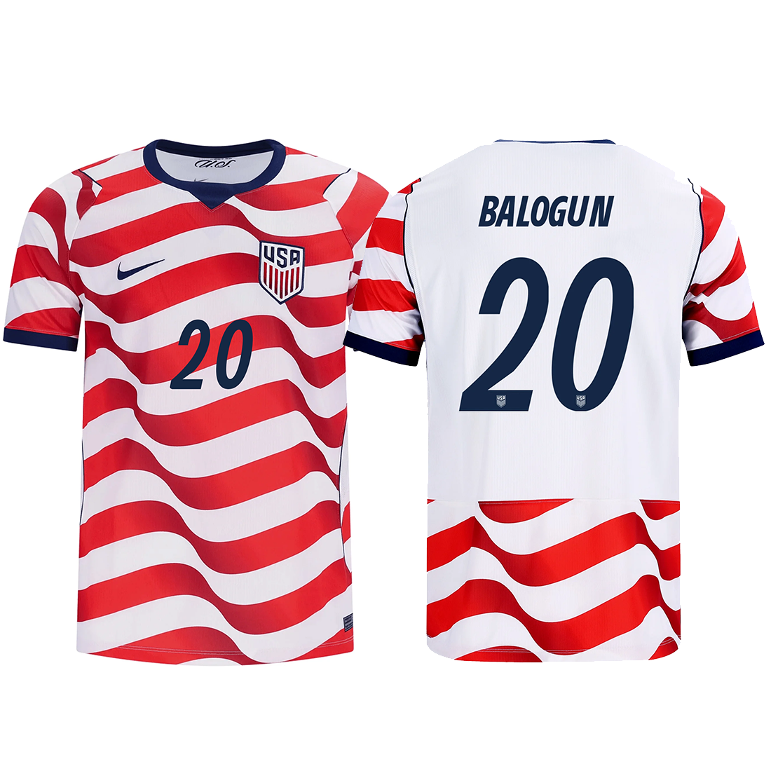 Nike Mens United States Florian Balogun Stadium Home Jersey 2026 (Sail/Midnight Navy)
