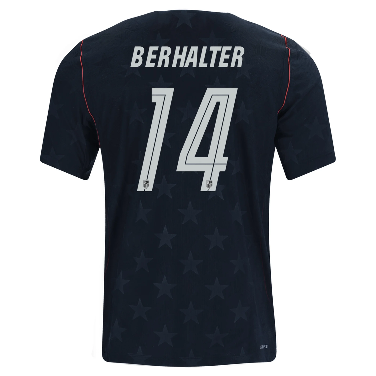 Nike Mens United States Sebastian Berhalter Away Stadium Jersey 2026 (Dark Obsidian/Pure Platinum)