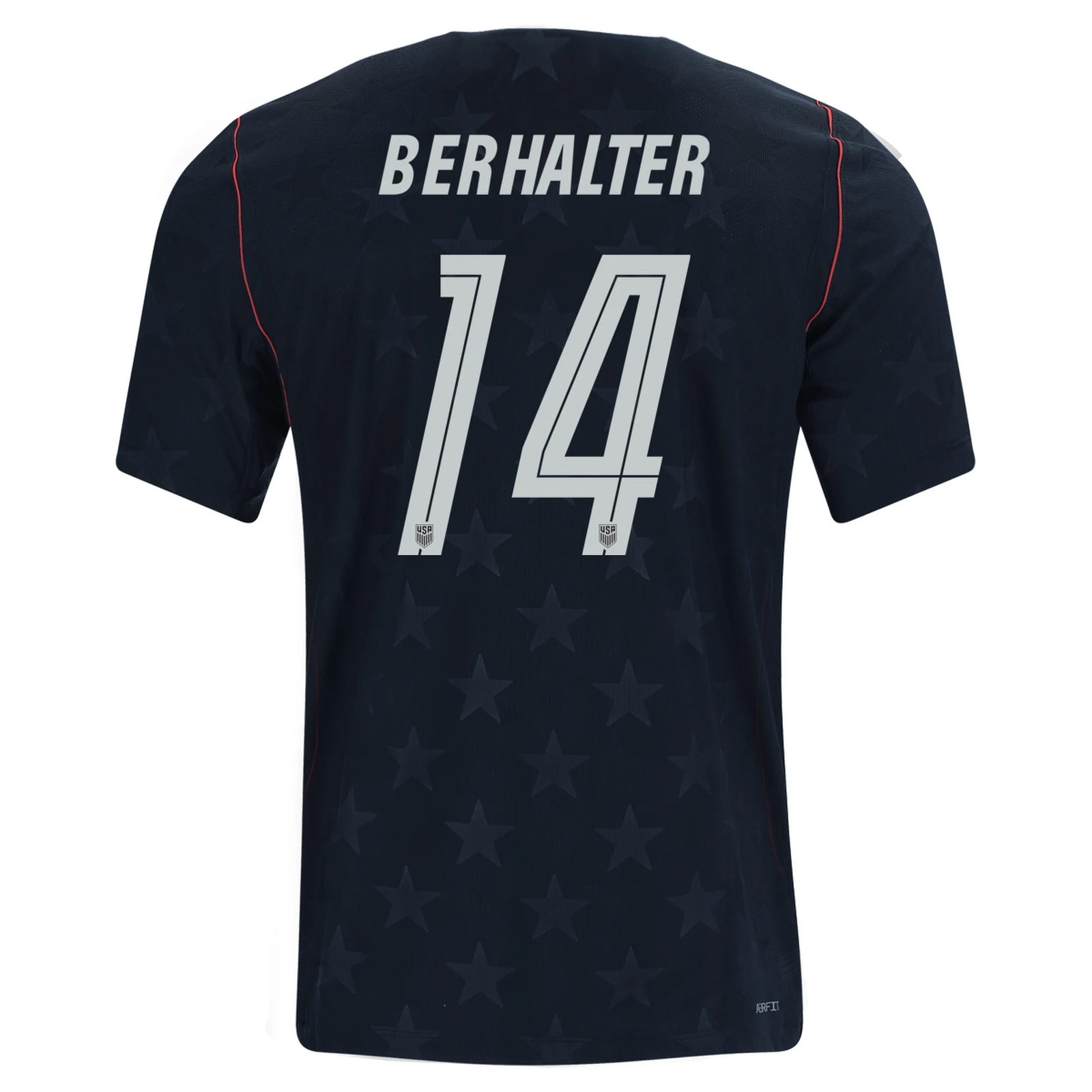 Nike Mens United States Sebastian Berhalter Away Stadium Jersey 2026 (Dark Obsidian/Pure Platinum)