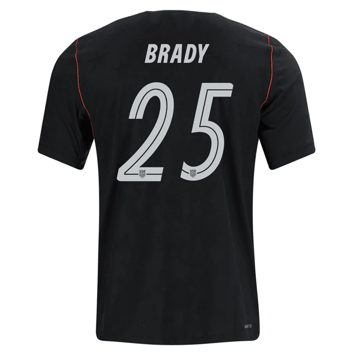 Nike Mens United States Brady Away Stadium Jersey 2026 (Dark Obsidian/Pure Platinum)