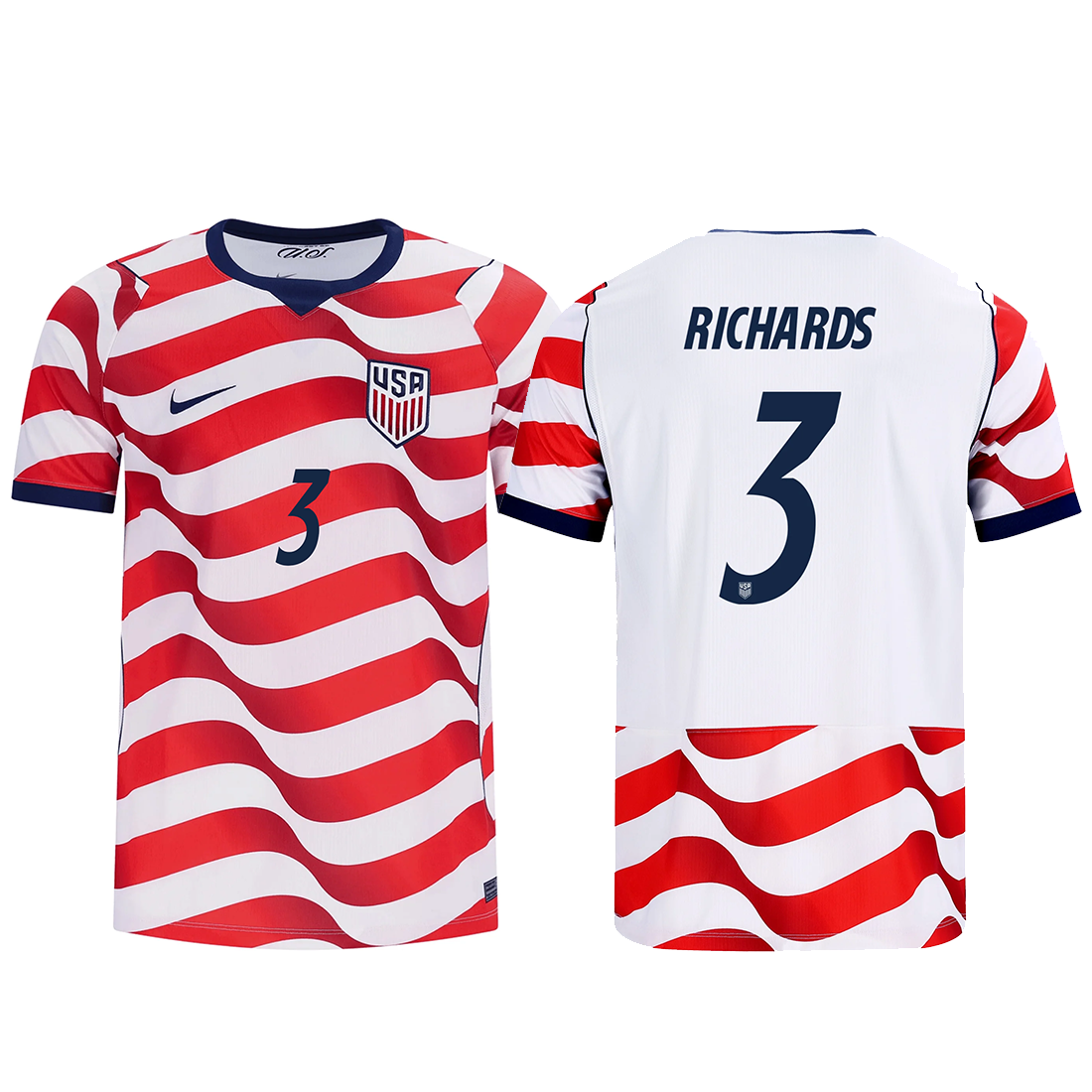 Nike Mens United States Chris Richards Stadium Home Jersey 2026 (Sail/Midnight Navy)