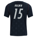 Nike Mens United States Cristian Roldan Away Stadium Jersey 2026 (Dark Obsidian/Pure Platinum)