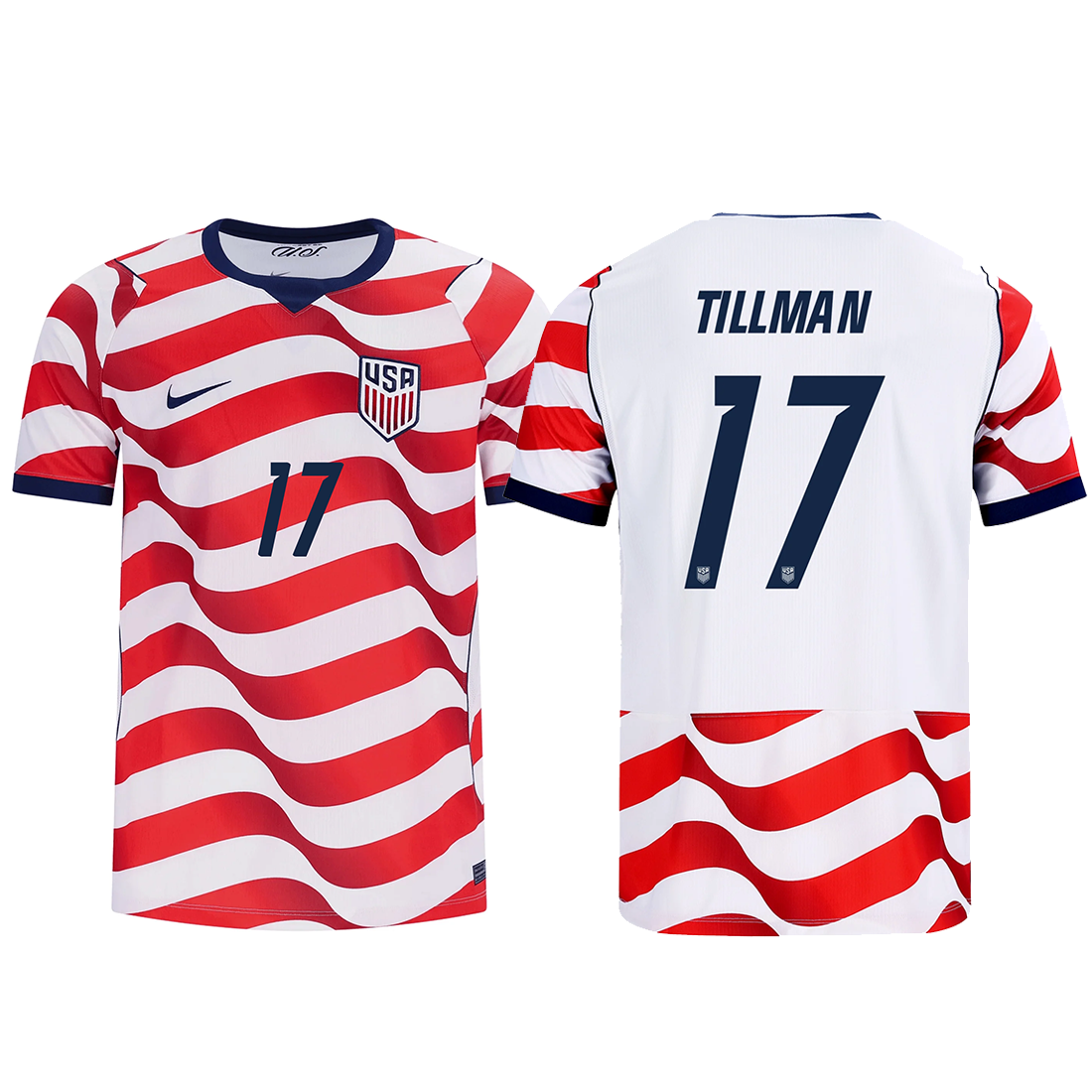 Nike Mens United States Malik Tilman Stadium Home Jersey 2026 (Sail/Midnight Navy)