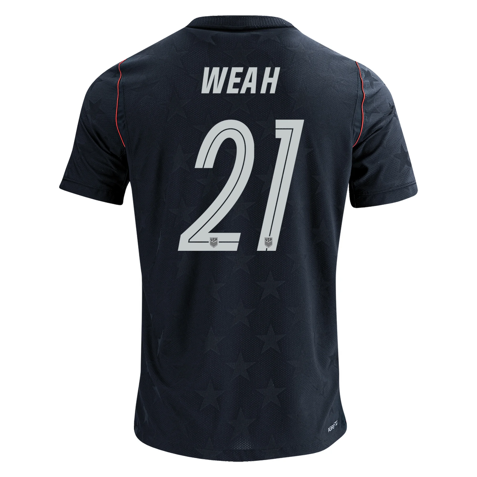 Nike Men's United States Tim Weah Match Authentic Away Jersey 2026 (Dark Obsidian/Pure Platinum)