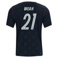 Nike Mens United States Tim Weah Away Stadium Jersey 2026 (Dark Obsidian/Pure Platinum)
