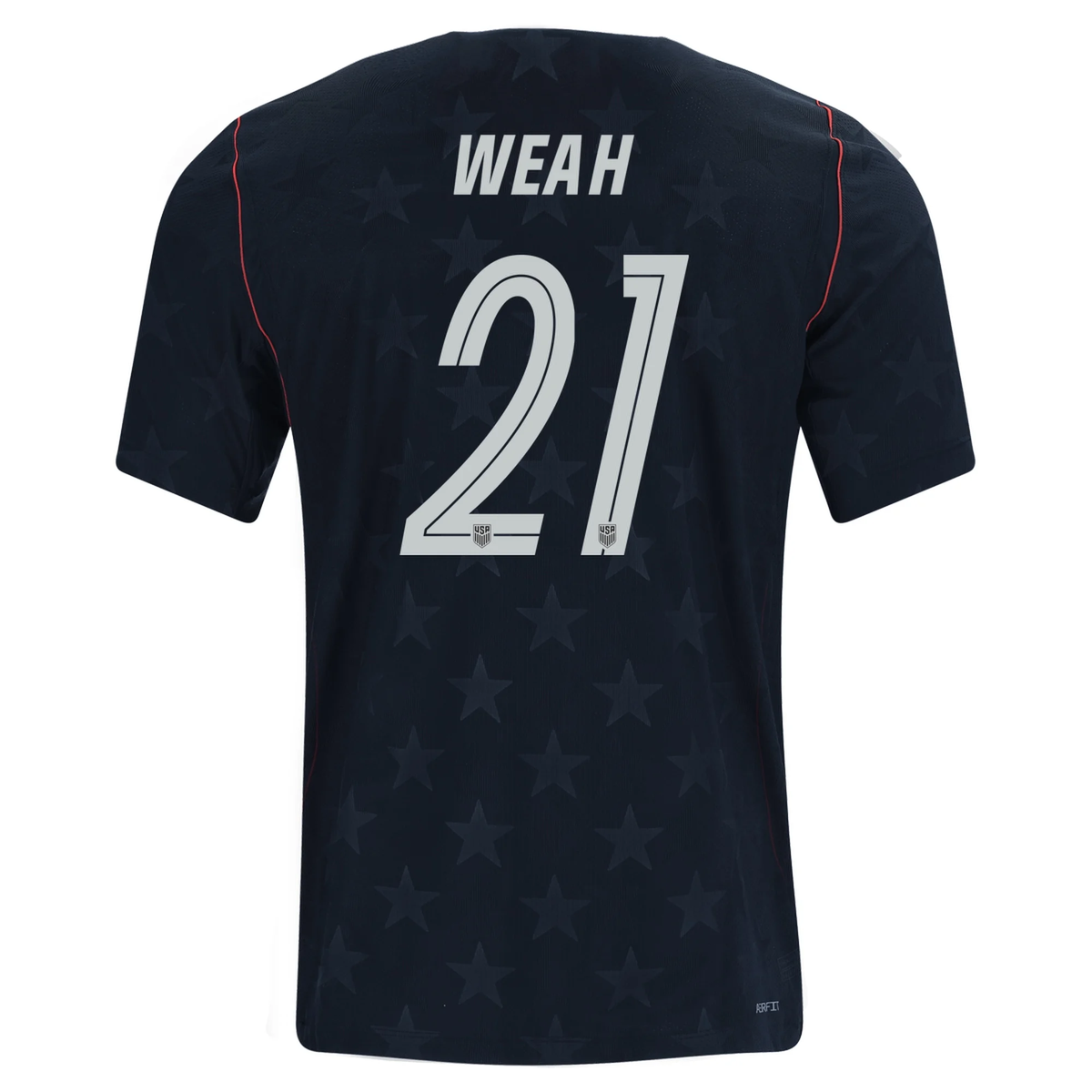 Nike Mens United States Tim Weah Away Stadium Jersey 2026 (Dark Obsidian/Pure Platinum)