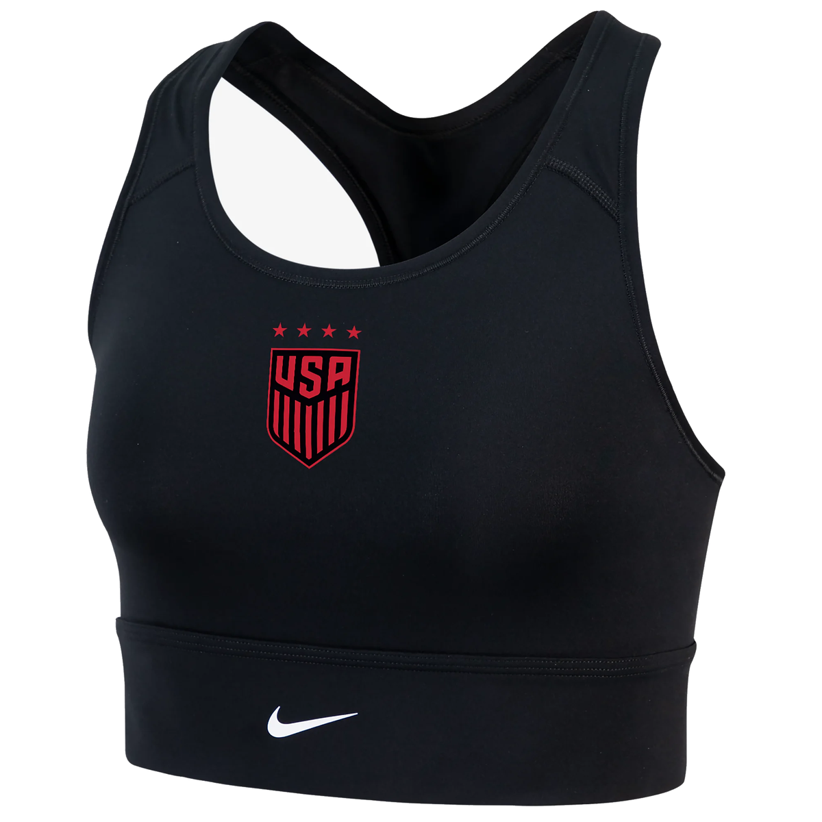 Nike Womens United States USWNT Longline Sports Bra (Black/Speed Red)