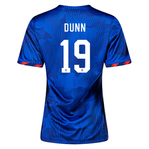 Nike Womens United States Crystal Dunn 4 Star Away Jersey 23/24 w/ 2019 World Cup Champion Patch (Hyper Royal/Loyal Blue)