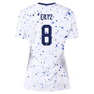 Nike Womens United States Julie Ertz 4 Star Authentic Match Home Jersey 23/24 w/ 2019 World Cup Champions Patch (White/Loyal Blue)
