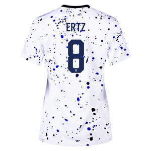 Nike Womens United States Julie Ertz 4 Star Home Jersey 23/24 w/ 2019 World Cup Champion Patch (White/Loyal Blue)