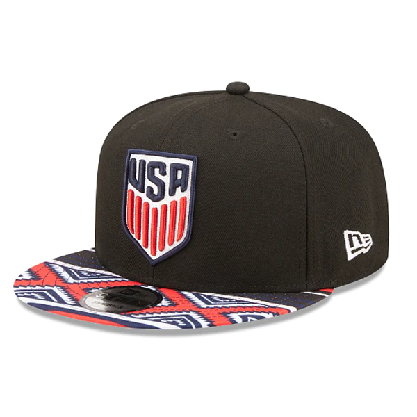 New Era United States 9Fifty Snapback Hat (Black/Red/White) - Soccer ...