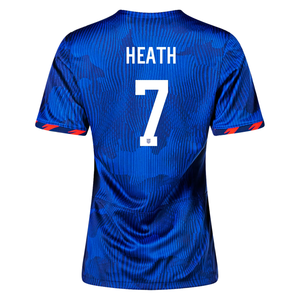 Nike Womens United States Tobin Heath 4 Star Away Jersey 23/24 w/ 2019 World Cup Champion Patch (Hyper Royal/Loyal Blue)