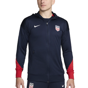 Nike United States Strike Hoodie Track Jacket 24/25 (Obsidian/Sport Red)