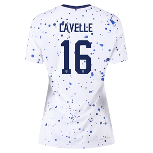 Nike Womens United States Rose Lavelle 4 Star Authentic Match Home Jersey 23/24 w/ 2019 World Cup Champions Patch (White/Loyal Blue)