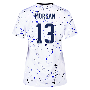 Nike Womens United States Alex Morgan 4 Star Home Jersey 23/24 w/ 2019 World Cup Champion Patch (White/Loyal Blue)