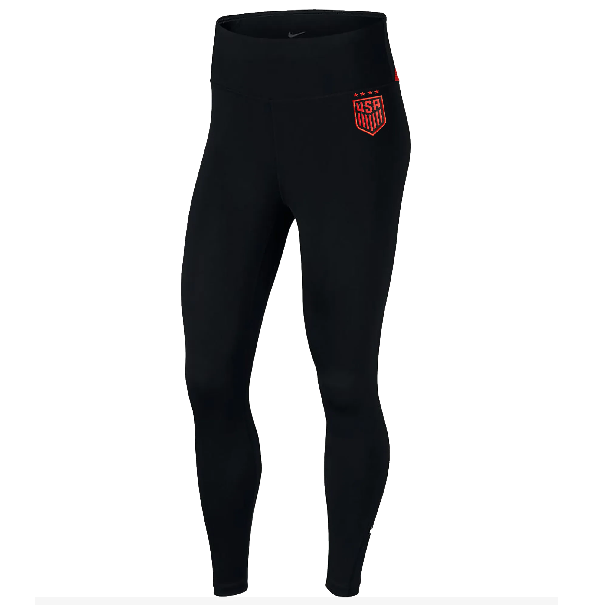 Nike Womens United States One 7/8 Tight Leggings 2.0 (Black/Speed Red) -  Soccer Wearhouse