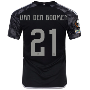 adidas Ajax Branco van den Boomen Third Jersey w/ Europa League Patches 23/24 (Black)