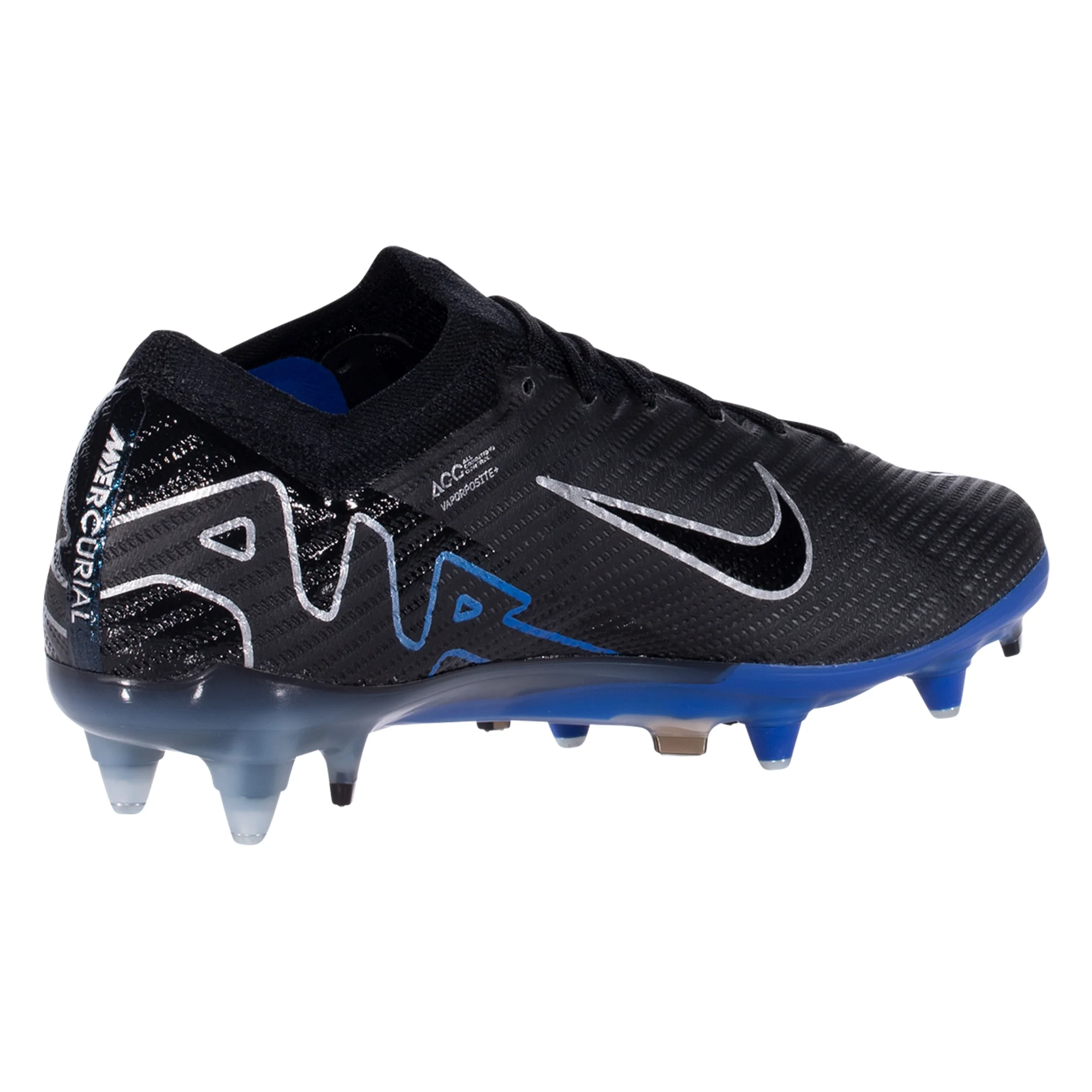 Nike Zoom Vapor 15 Elite SG Pro Soccer Cleats Black Chrome Hyper