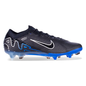 Nike Zoom Vapor 15 Elite SG-Pro Soccer Cleats (Black/Chrome-Hyper Royal)